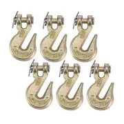 6 Pack G70 5/16" Clevis Grab Hooks Tow Chain Hook Flatbed Truck Trailer Tie Down