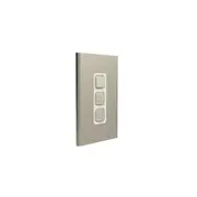 Clipsal Iconic Styl Cover Frame, 3 Switches, Vertical, Crowne - S3043C-CE