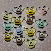 14 Bee Bumblebee Silicone Focal Beads