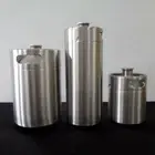 Mini Keg Growler 2L 4L 5L Stainless Steel Bottle Barrel - Silver, 5L