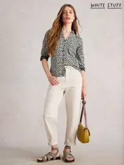 White Stuff Blue Annie Jersey Shirt (H71477) | $104