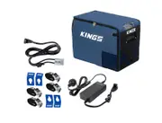 Kings Escape 40 Fridge Cover Insulated+ Fridge Tie-Down Kit + 1.8m 12v Fridge Cable + AC TO 12V Fridge Adaptor