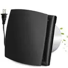 4in Black Bathroom Exhaust Fan for Window, 55CFM IPX4 ABS Plug-in Extractor F...