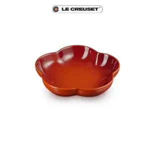 【Le Creuset】瓷器花型盤-中(火紅辣椒)