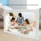 EU Plug Digital Photo Frame 19in Screen White Music Clock Calendar Functions Set