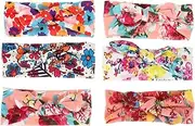 DECORNIJIA 6Pcs Hairband with Adorable Rabbit Ear Design Elastic Bow Knot Headbands Creative Watermelon Pattern Comfortable and Breathable for Newborns