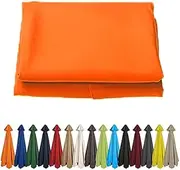 SKSPGPKTACA Replacement Parasol Fabric Cover 6 Ribs 8 Ribs 6.5ft 7.5ft 8ft 9ft 10ft 11.5ft Patio Umbrella Replacement Canopy Waterproof Replacement Parasol Canopy Sunshade Cloth(Orange,(7.5FT)2.3m/8-R