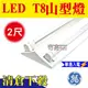 清倉特價 奇異GE T8 LED山型燈 2尺2燈 雙管山型燈具 LED 2尺山型燈 附LED燈管 單邊入電【奇亮精選】