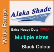 Extra Heavy Duty Shade Sail Shade Cloth Black Sun Triangle Square Rectangle Dark