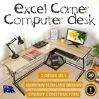 Excel Desk Corner Double Workstation Computer Home Office Furniture Steel Wood