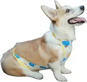 Dog Belly Waterproof Protector Cover Adjustable Chest Pet Raincoat Belly Wrap for Corgi Dachshund Outdoor Playing -XXL