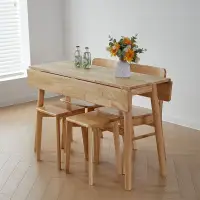 在飛比找樂天市場購物網優惠-實木折疊餐桌小戶型傢用可伸縮省空間小餐桌廚房餐廳雙人折疊桌