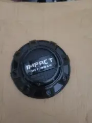 Impact Off-Road Gloss Black W/Chrome Logo Wheel Center Cap 0144 1216