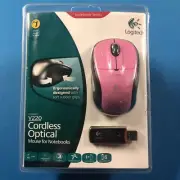 Logitech V220 Cordless Optical Mouse for Notebooks Ergonomic (Rose Pink) A3