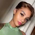 Short Pixie Cut Lace Wig, Side Part, Glueless HD Lace, Ombre Brown