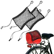 2pcs Motorcycle Cargo Nets 11.2" x 9.8" Double Layer Bungee Net with 8pcs Hooks