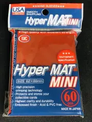 KMC HYPER MAT MINI (60) RED SLEEVES! Yugioh / Cardfight Deck Cards Size (NEW)