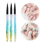 3Pcs Lightweight Ombre Nail Brush Ombre Nail Brush ABS Nylon Ultrafine Easy