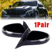 2Pcs For Mercedes Benz W205 C Class C300 2014-2018 Side View Mirror W/Blind Spot