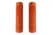 Bulletproof Coloured Rubber Mountain Bike Grips 130mm with Closed Ends Orange