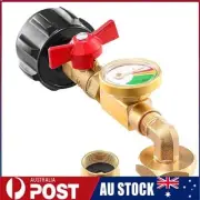 Upgraded Propane Refill Adapter with Valve and Gauge AUS