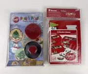 Push N Print Cookie Making 3Pc Set Christmas Wilton Plus 5 Cookie Box Pack
