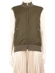 Khaki Full-Zip Gilet