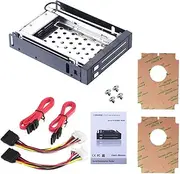 Dual Bay 2.5" Inch III Hard Drive HDD & SSD Tray Caddy nal Mobile Rack Enclosure Docking Station Hot Swap Multicolor55 One Size