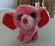 Wild Replublic Small 6" Plush Pink Elephant with big pink eyes