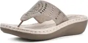 CLIFFS BY WHITE MOUNTAIN Women's Cienna Mini Wedge Flip Flop Sandal