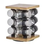 Davis & Waddell - Romano 12pc Glass Spice Jar with Rack 16x16x21cm
