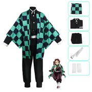 Adult Demon Slayer Tanjiro Kamado Costume Kimetsu No Yaiba Anime Cosplay