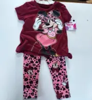 Disney Minnie Mouse 2 Piece Pant Set, Size 12 Months - New w/ Tags