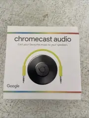 Google Chromecast Audio Media Streamer - RUX-J42 (Black) with Toslink/RCA cables