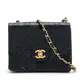 [二手] Chanel vintage 中古 mini square 17cm 方胖 黑金 預訂貨品