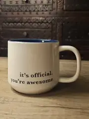 It’s Official You’re Awesome 16OZ Coffee Tea Mug Cup Threshold Target Brand!
