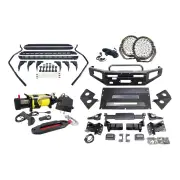 Safari Shield U Loop Bullbar Lights Side Steps Winch for Nissan Navara D40 11-On
