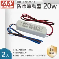 在飛比找momo購物網優惠-【明緯】IP67 防水工業電源供應器 20W 12V 1.6