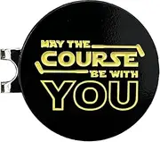 Balanced Co. May The Course Be with You Golf Hat Clip with Enamel Magnetic Ball Marker (May The Course Be with You)