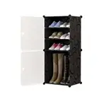 4 Tier Shoe Rack Organizer Sneaker Footwear Storage Stackable Stand Cabinet Port
