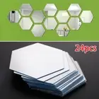 Hot New Set Mirror Stickers 3D Mirror Tiles Art Decals Bedroom Home Decor