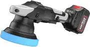 900W Cordless Car Polisher Machine Brushless 5 Inche Rechargeable Eccentric Polisher Wireless Car Polishing Waxing Machine Kit(Package 2)