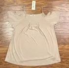 mikey & joey shirt top womens medium mocha g4
