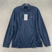 Ariat Tek Shirt Womens Extra Large Blue Sun Stopper Performance Golf Stretch Top