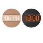 Digital Wall Clock Auto Adjustable Brightness Large Display Bedroom Round