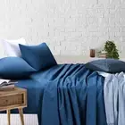 Bed Sheets Cotton Rich Single Double King Queen Flat Fitted Sheet Set