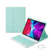 Nevenka 7 Color Backlit Keyboard Case with Pencil Holder for iPad Air 4/Air 5/Pro 11-Green