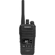 UNIDEN UH755 5W 80 Channel UHF CB Splashproof Handheld Radio Black