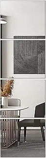 Delma Glass Full Length Wall Mirror Tiles, 14'' x 12'' x 4PCS, Frameless Full Body Mirror Tiles for Bedroom, Full Length Mirror Wall Mounted for Home Gym, Door (Glass - 14'' x 12'' x 0.1'' - 4PCS)