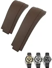 [KAVJU] 20mm FKM Fluorine Rubber Watchband For Rolex Daytona Submariner GMT Yacht-Master OYSTERFLEX Black Green Red Soft Strap Bracelet